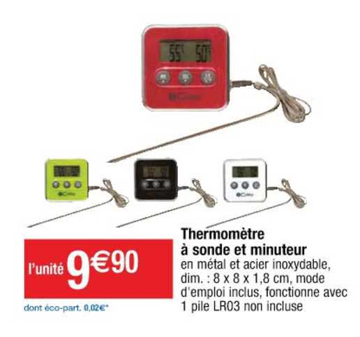thermomètre à sonde et minuteur