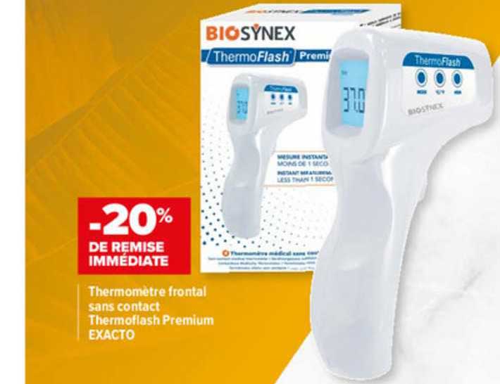 thermomètre frontal sans contact  thermoflash premium exacto