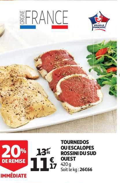 tournedos ou escalopes rossini du sud ouest