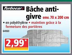 turbocar bâche anti givre