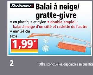 turbocar balai à neige gratte givre