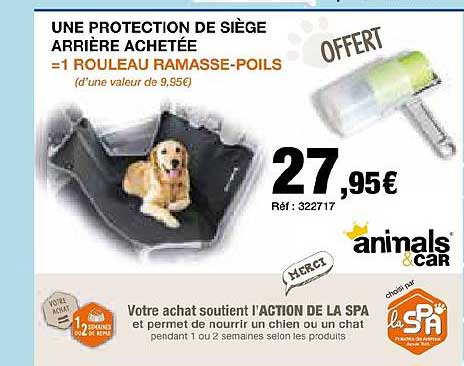 une protection de siège arrière achetée