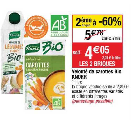 Velouté De Carottes Bio Knorr