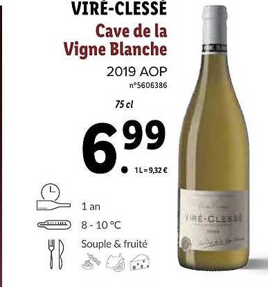 viré-clessé cave de la vigne blanche 2019 aop