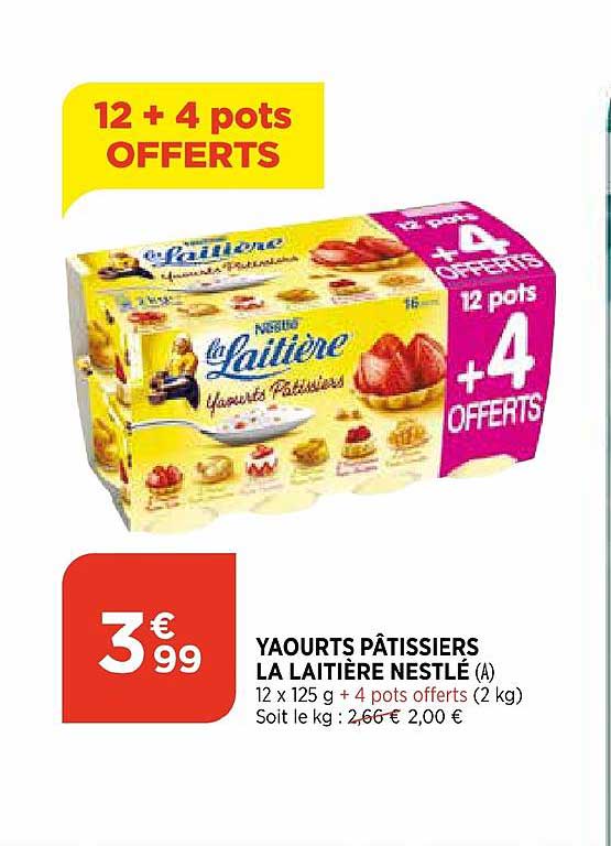 yaourts pâtissiers la laitière nestlé