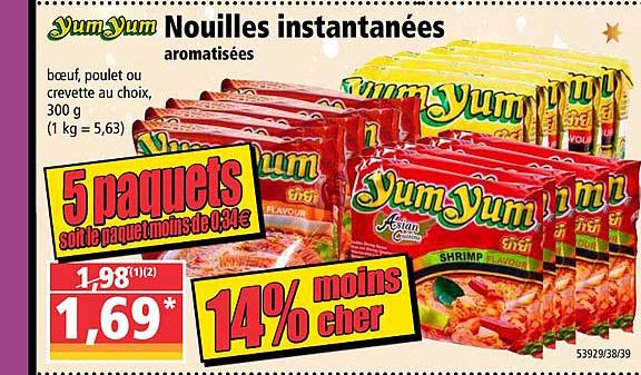 yum yum nouilles instantanées