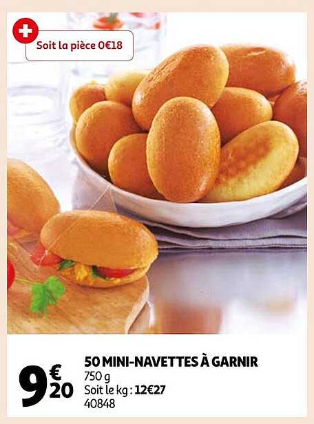 50 mini-navettes à garnir