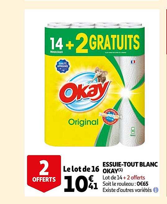 essuie-tout blanc okay