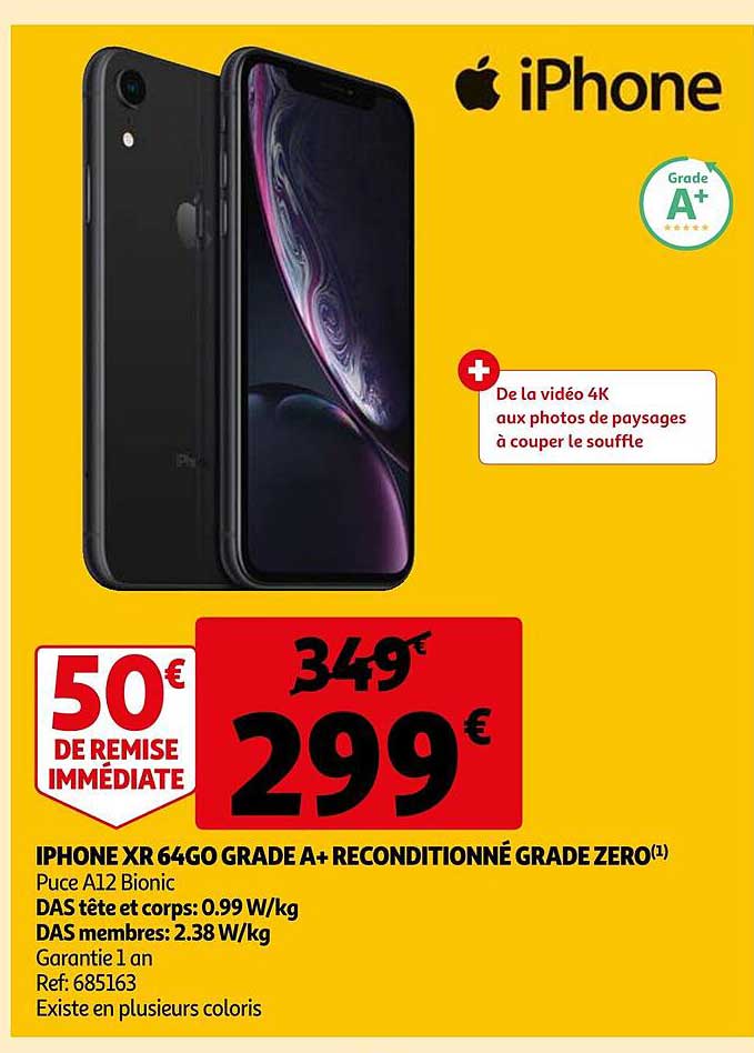 iPhone xr 64go grade a+ reconditionné grade zéro