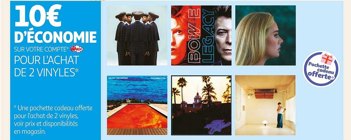 l'achat de 2 vinyles