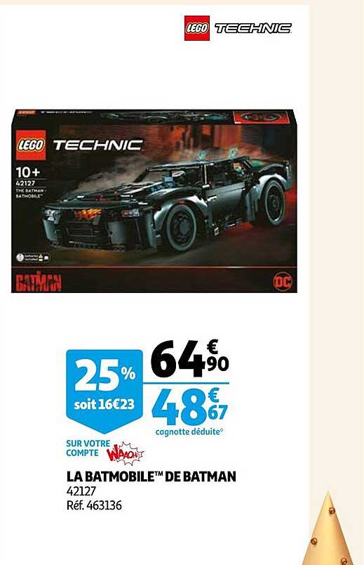le batmobile de batman lego technic
