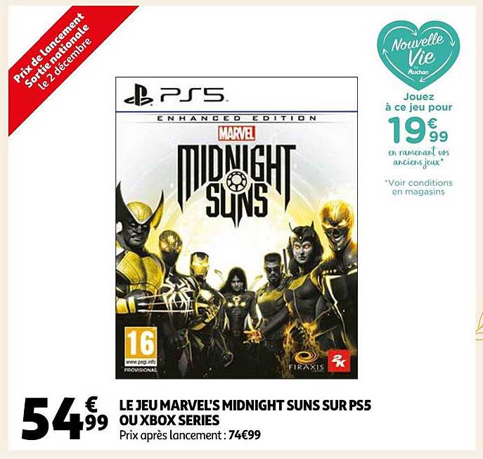 le jeu marvel's midnight suns sur ps5 ou xbox séries