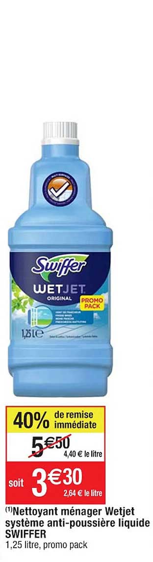 Nettoyant Ménager Wetjet Système Anti-poussière Liquide Swiffer