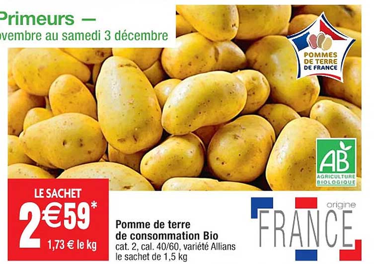 Pomme De Terre De Consommation Bio