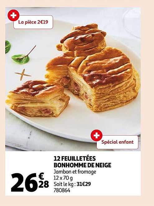 12 feuilletées bonhomme de neige