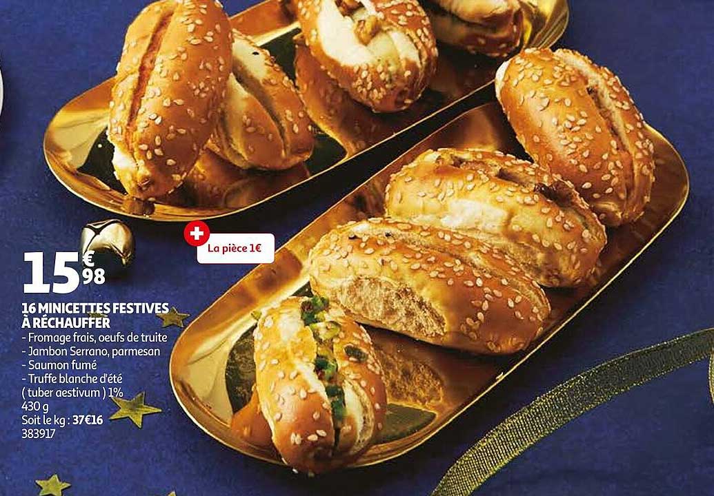 16 minicettes festives à réchauffer