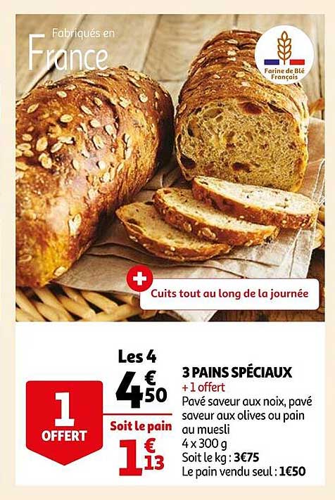 3 pains spéciaux