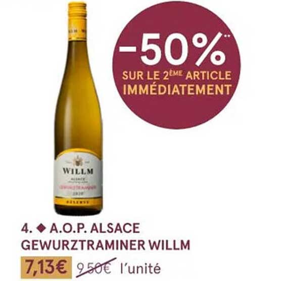 a.o.p. alsace gewurztraminer willm