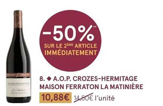 a.o.p. Crozes-Hermitage maison ferraton la matinière