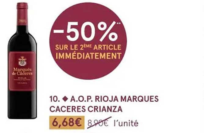 a.o.p. rioja marques caceres crianza