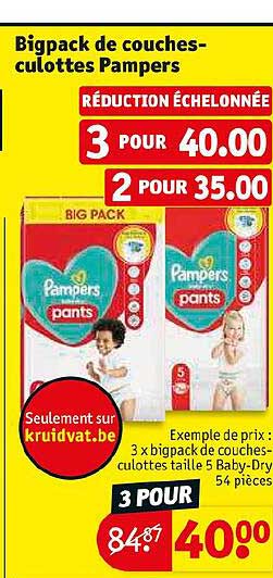 big pack de couches culottes pampers