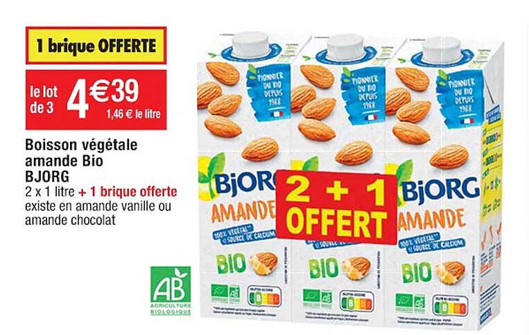 Boisson Végétale Amande Bio Bjorg