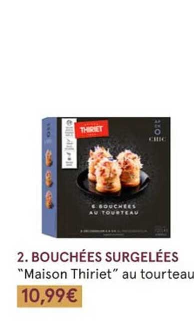 bouchées surgelées "maison thiriet" au tourteau