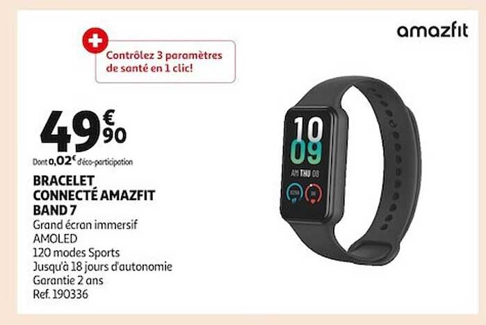 bracelet connecté amazfit band 7