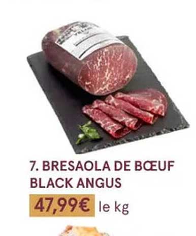 bresaola de bœuf black angus