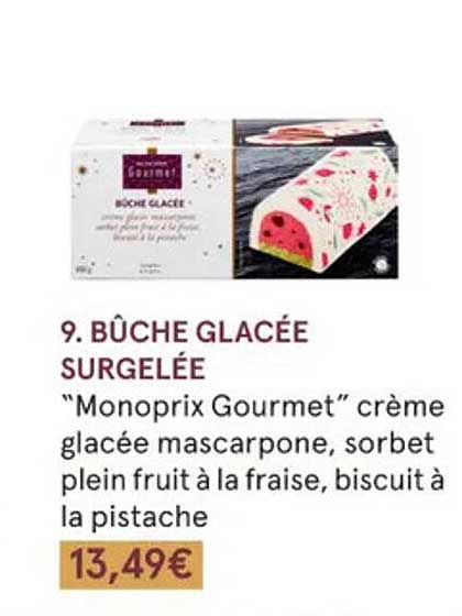 Bûche Glacée Surgelée "monoprix Gourmet"