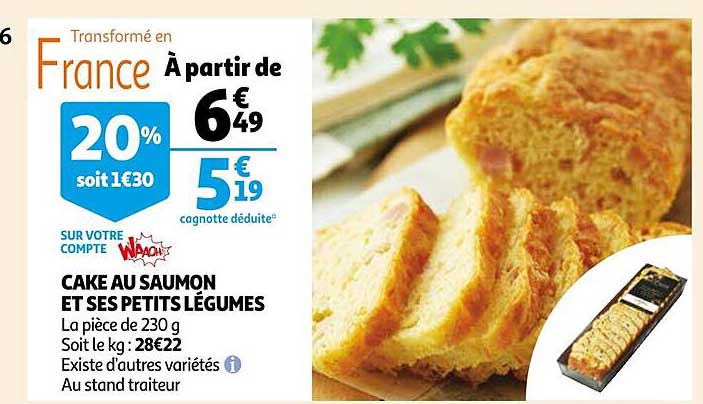 cake au saumon et ses petits légumes