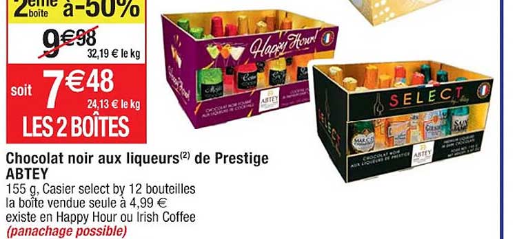 Chocolat Noir Aux Liqueurs De Prestige Abtey