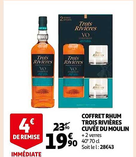 coffret rhum trois rivières cuvée du moulin