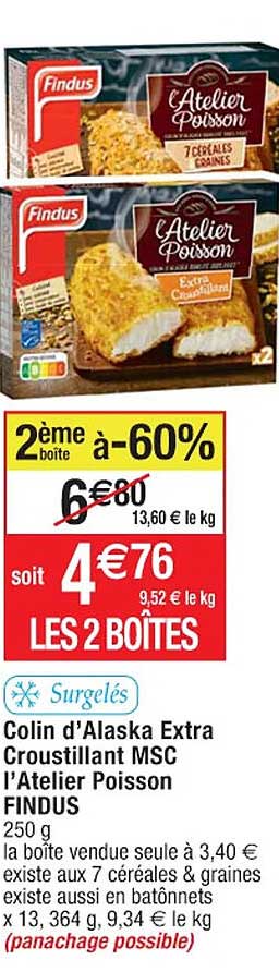colin d'alaska extra croustillant msc l'atelier poisson findus