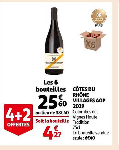 Côtes Du Rhône Villages Aop 2019 Colombes Des Vignes Haute Tradition