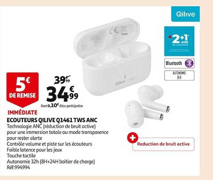 écouteurs qilive q1461 tws anc