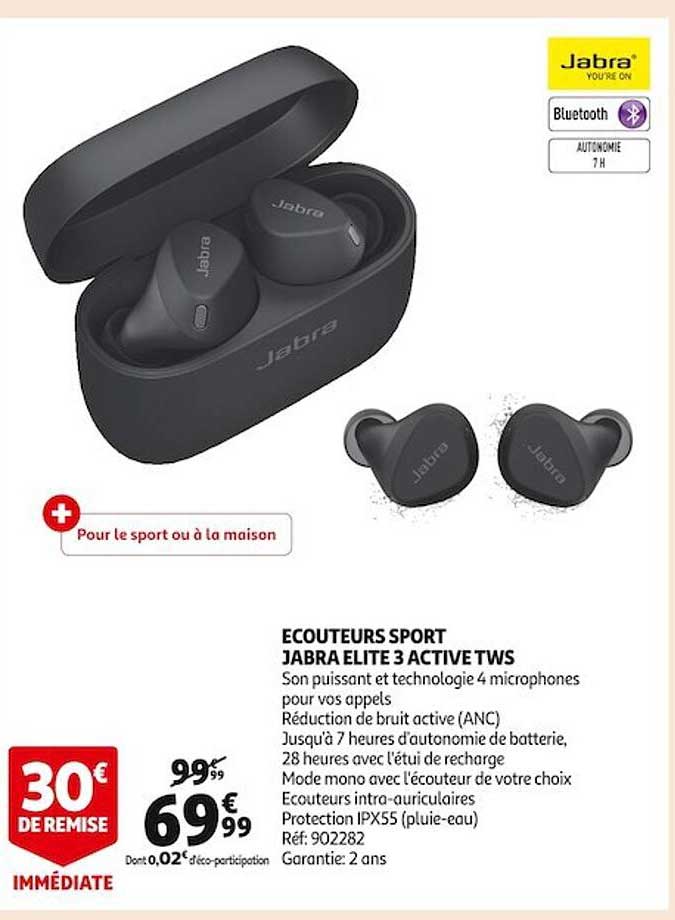 écouteurs sport jabra elite 3 active tws