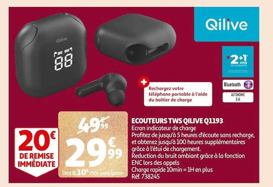 écouteurs tws qilive q1193