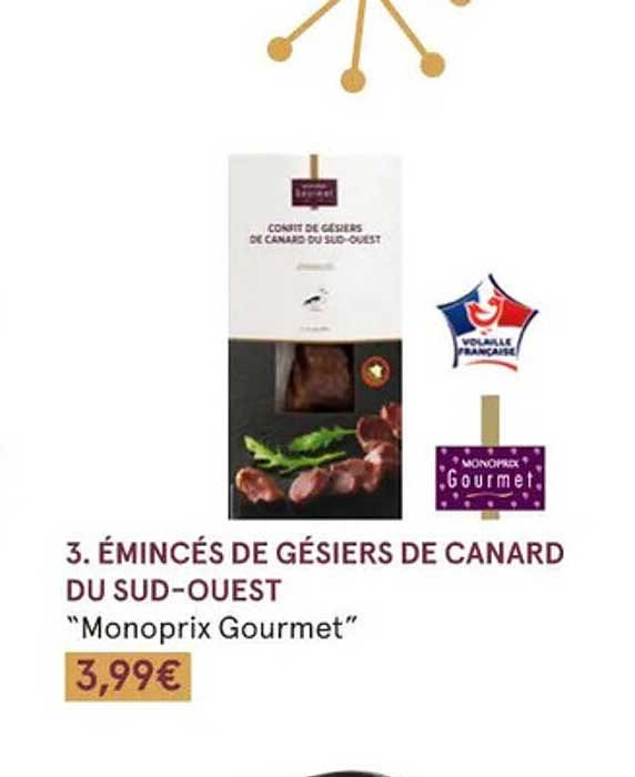 émincés de gésiers de canard du sud-ouest