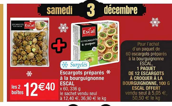 escargots préparés à la bourguignonne escal