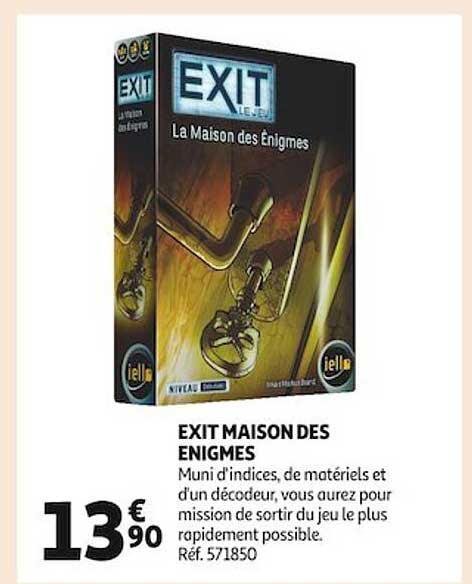 exit maison les énigmes
