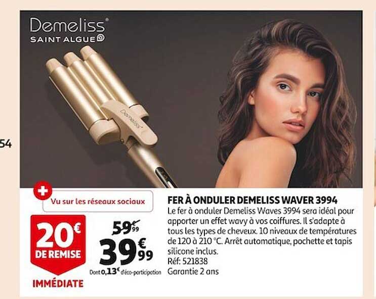 fer à onduler demeliss waver 3994
