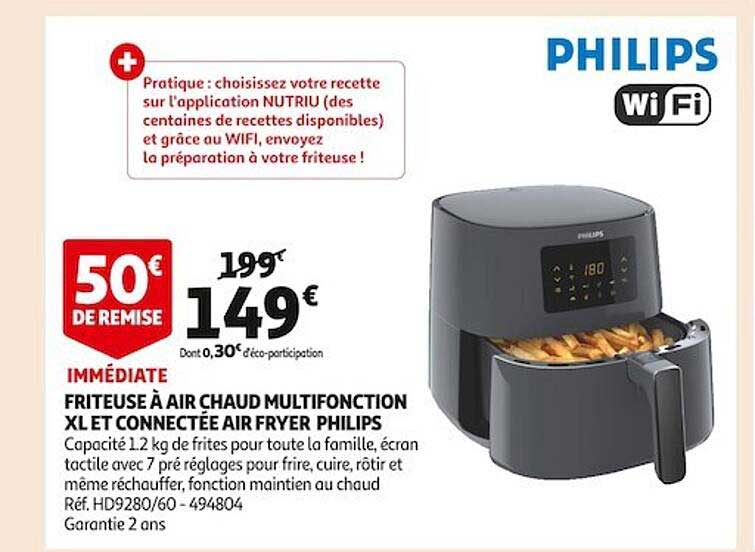 friteuse à air chaud multifonction xl et connectée air fryer philips