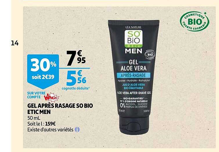 gel après rasage so bio etic men