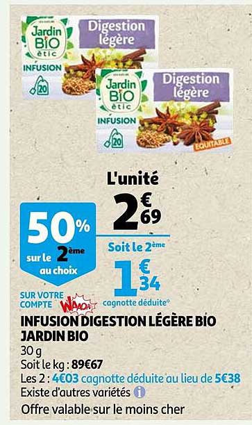 infusion digestion légère bio jardin bio