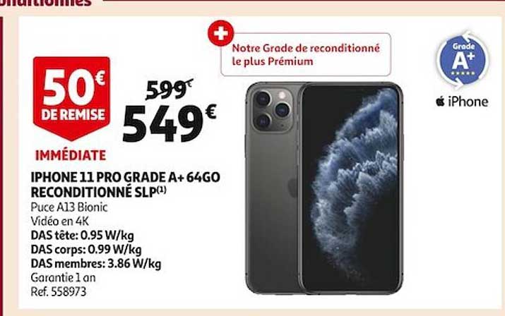 iPhone 11 pro grade a+ 64go reconditionné slp