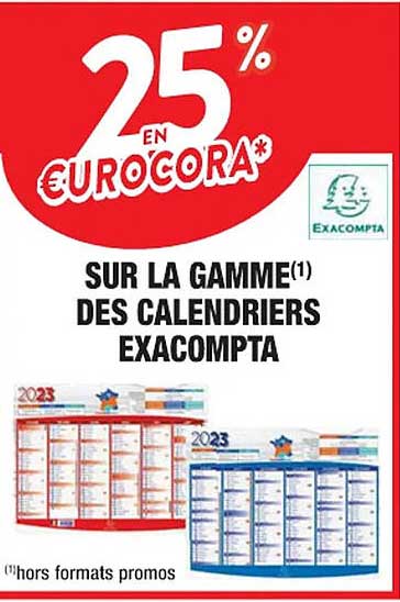 La Gamme Des Calendriers Exacompta