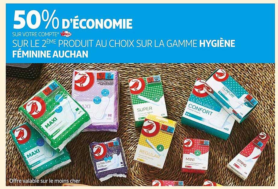 la gamme hygiène féminine auchan