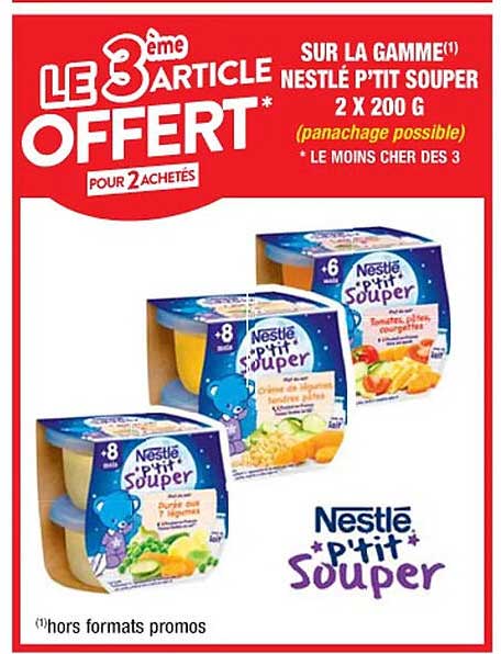 la gamme nestlé p'tit souper 2 x 200 g