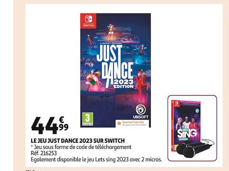le jeu just dance 2023 sur switch